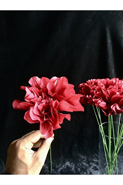 ÇiçekGaraj Yapay Bordo Gerbera Dalı 45 Cm