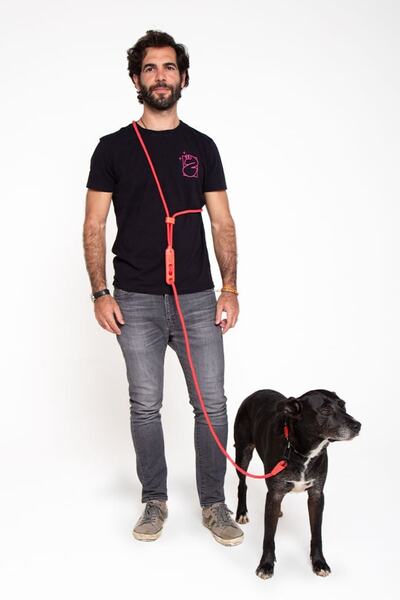 Zee.Dog Neon Coral Handsfree Halat Gezdirme Tasması -