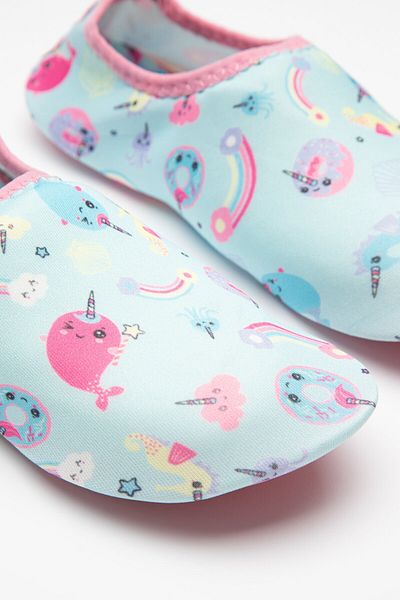Penti Pantofi de mare cu unicorn albastru pentru fete multicolore
