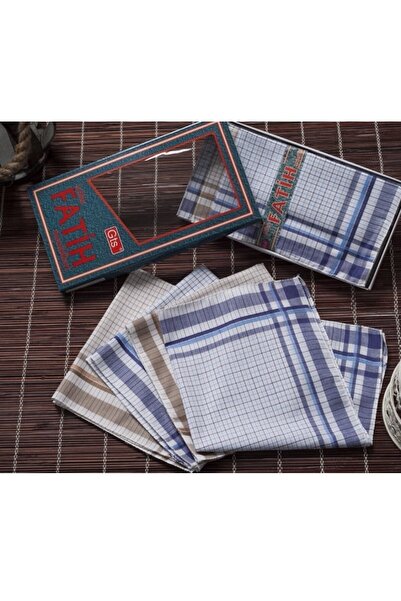 Gözde Fatih Kutulu 40x40 Cm Düzine 12 Adet Kumaş Mendil Fm 04