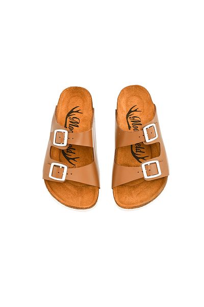 Moosefield Kids Papuci pentru copii din piele naturală bronzată