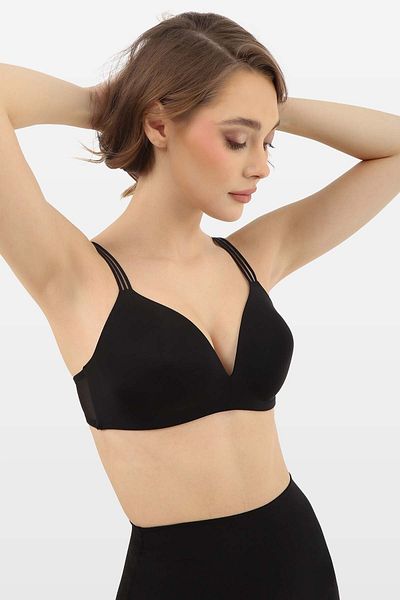 d'Weiner Γυναικείο Μαύρο Σουτιέν χωρίς Underwire / Wirefree Seamless Dw-118 Μαύρο Σουτιέν