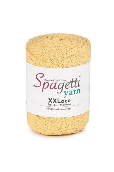 Spagettiyarn حبل Xxlace أصفر ناعم