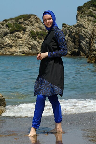 Elif Okur Tam Kapalı Mikro Tesettür Mayo Siyah 7500
