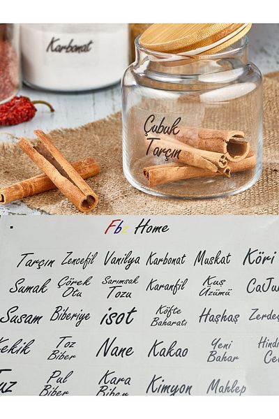 FBZhome 28 Transparent Spice Labels