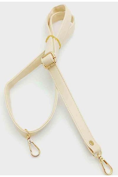 angel çanta aksesuar Light Gold Metal Cream Bag - 125X2 Cm, Sliding Handle
