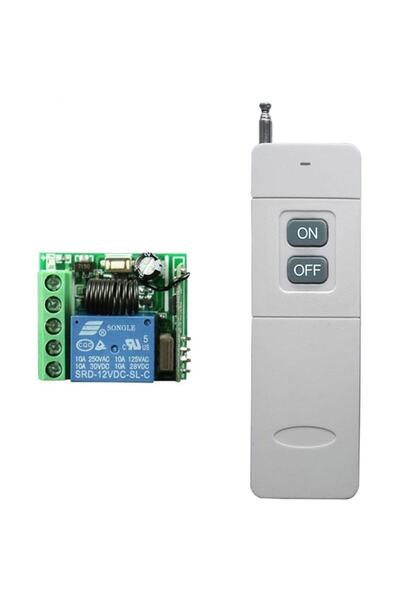 LEDONLİNE 1km Menzıllı 12v Rf Kontrol Uzaktan Kumandalı Acma Kapama Anahtari