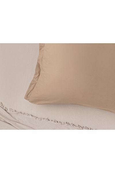 English Home Μονή Μαξιλαροθήκη Oxford 70x70 cm - Αφρός καφέ