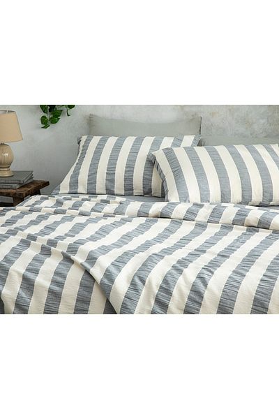 English Home Σετ Παπλωματοθήκη Billowy Seersucker Μονό 160x220 εκ. Μπλε Navy