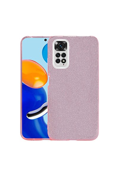 UnDePlus Xiaomi Redmi Note 11s Uyumlu Global Kılıf Simli Parlak Shining Kapak