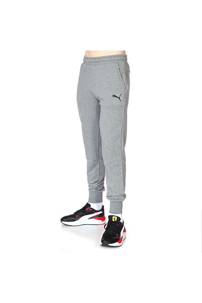 Puma بنطال رياضي رجالي باللون الرمادي من Ess Logo Pants Tr Cl58671653