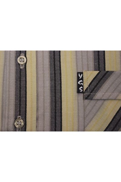 Yörükoğlu Short Sleeve Striped Comfortable Fit Men's Shirt