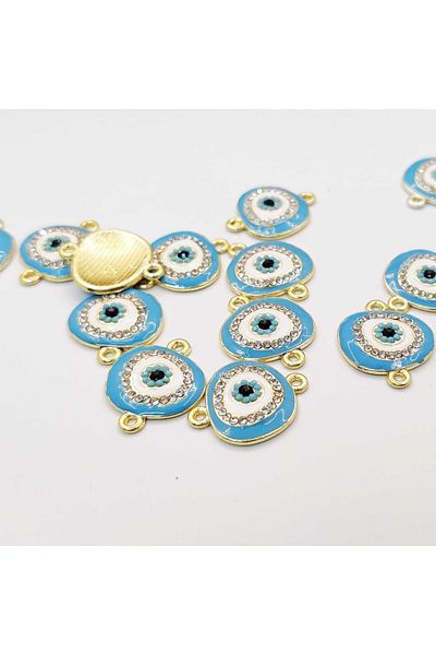 yiğit aksesuar 1 Piece Evil Eye Model Does Not Darken Turquoise Bracelet And Necklace Jewelry Supplies