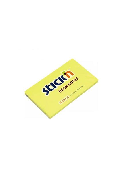 Gıpta Hopax Stickn Adhesive Note Paper Neon Yellow 76x127 Mm 100 Yp (12 Pieces) He21135