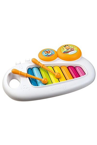 Smoby Cotoons Ksilofon, 2 Çubuk Ve 2 Davul, Sesli, Cotoons Xylophon