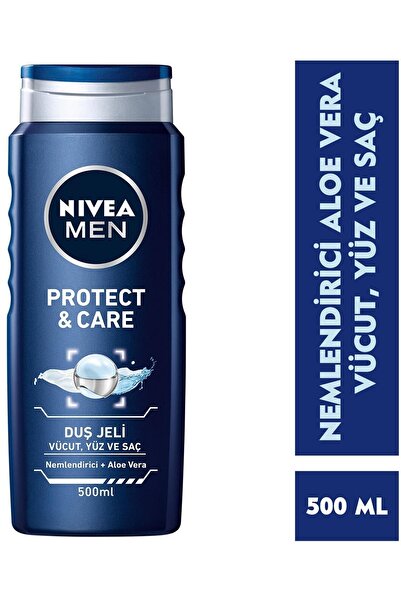 NIVEA Erkek Duş Jeli - Saç Ve Vücut Şampuanı 500 ml Protect & Care