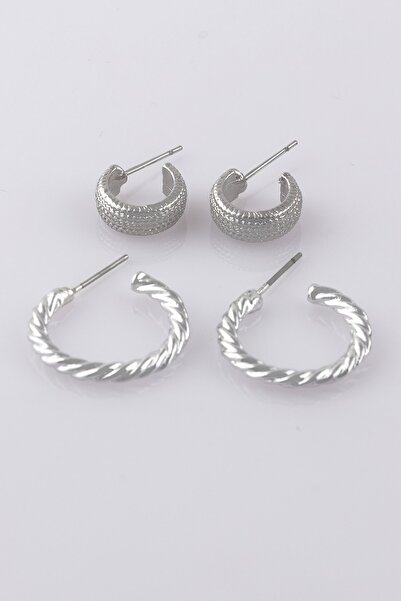 Sortie Aksesuar Kutup Yıldızı Ve Papatya Figürlü Halka Ve Kıkırdak Kombin Küpe Seti 002