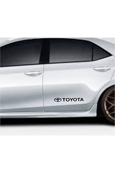 Oto Sticker Toyota Yan Kapı Çıta Altı Düz Yazısı Logo