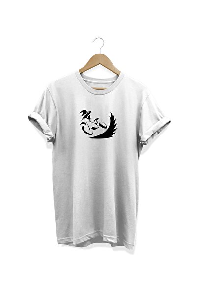 WİDİ Motor Štampano Beli T-shirt