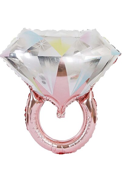 Parti dolabı 1 قطعة وردة ذهبية خاتم سوليتير احباط العروس لتكون اقتراح الزواج بالون 66x60 سم