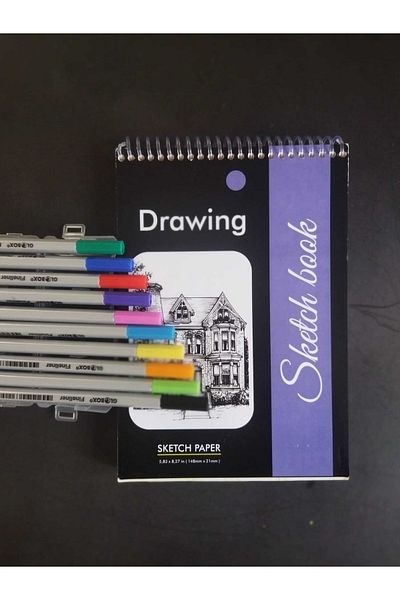 Koala Charcoal Drawing Notebook and Finelineer Pen