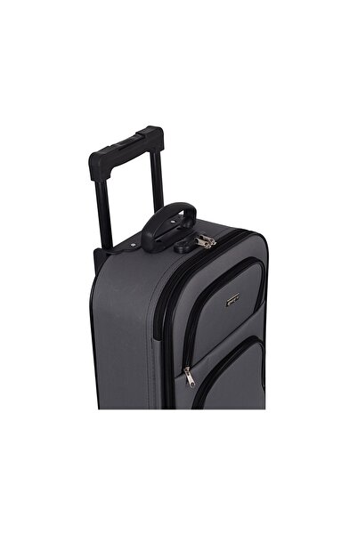 fawori deri Fawori Orta Boy Körüklü 2 Tekerlekli Valiz-gri