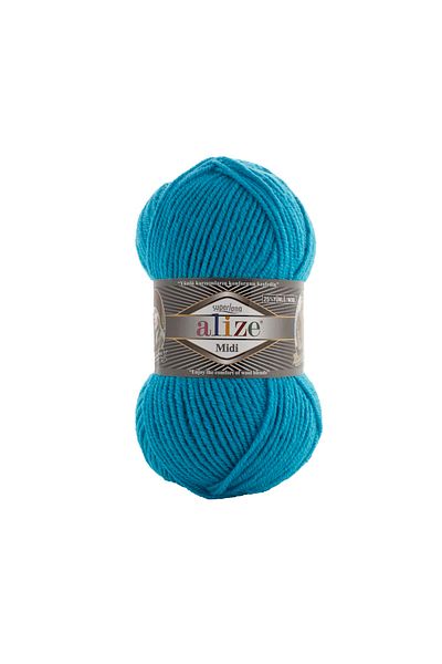Alize Superlana Midi Hand Knitting Floss Wool Ball Turquoise 484