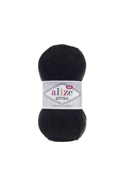 Alize Extra Hand Knitting Yarn Μαύρο 060