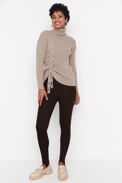 Trendyol Collection Трикотажен пуловер с подробна яка и стойка от норка TWOAW21KZ2014