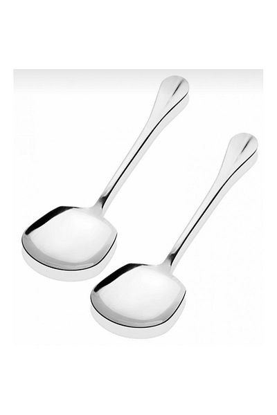 Queen’s Kitchen 21 cm Steel Tableware Serving Spoon - 2 Pieces