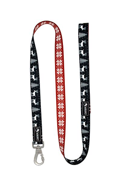 Wikipet Rudolph Dark Dog Walking Collar, Lockable Hook