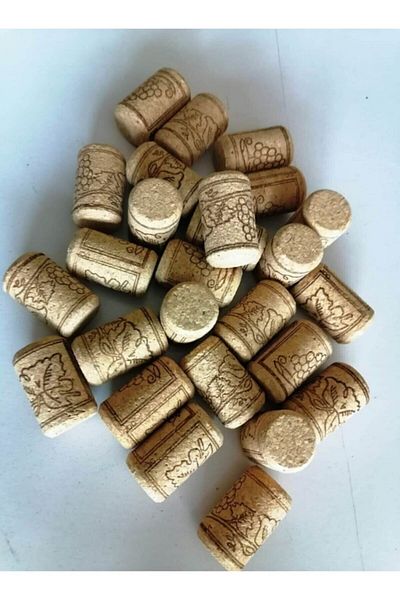 Dünya Magnet Bottle Cork 25 Pieces Natural Cork Stopper Wine Bottle Stopper