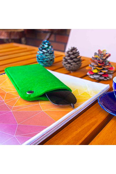 garaccu Special Design Glasses Case One Click, Special Design Glasses Case Green