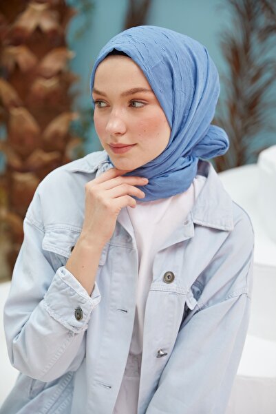 VALORSCARF Kot Mavi Bambu Kraş Şal