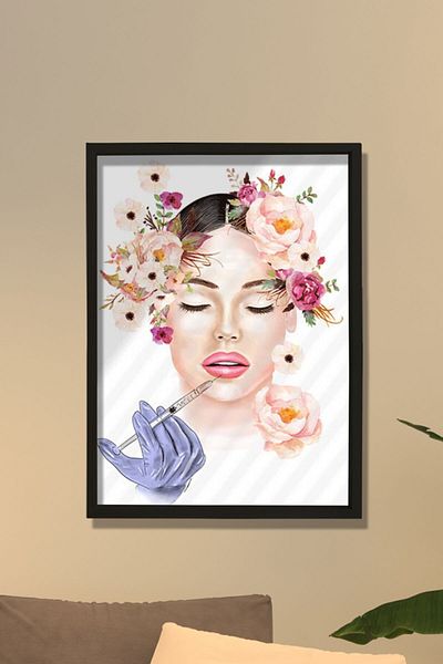 Dekor Loft Αφίσα Lip Botox, Υαλουρονικό Οξύ, Διακόσμηση Αισθητικού Κέντρου