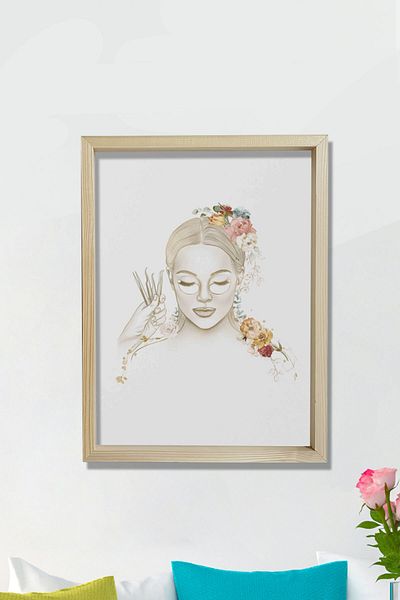 Dekor Loft Artă pentru gene, Artă pentru estetician, Chirurg plastician și estetician, Pictură murală pentru camera medicului