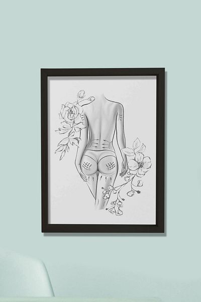 Dekor Loft Marcarea corpului, chirurgie reconstructivă, chirurgie plastică și estetică, pictură murală pentru camera medicului