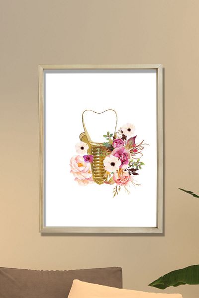 Dekor Loft Cadou pentru higienist dentar, artă anatomică dentară, decor birou dentist