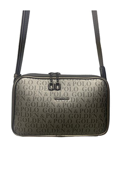 GOLDEN POLO Golden & Polo 4 Bölmeli Çapraz Çanta Gümüş Yazılı