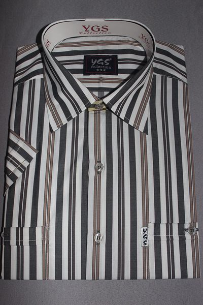 Yörükoğlu -ygs Short Sleeve Striped Comfortable Fit Men's Shirt