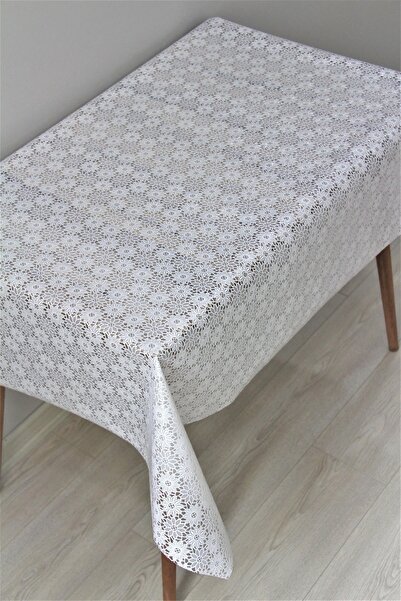 DedeEvTekstil Pvc Şeffaf Kaplama Muşamba Masa Örtüsü - Dantelpapatya-001