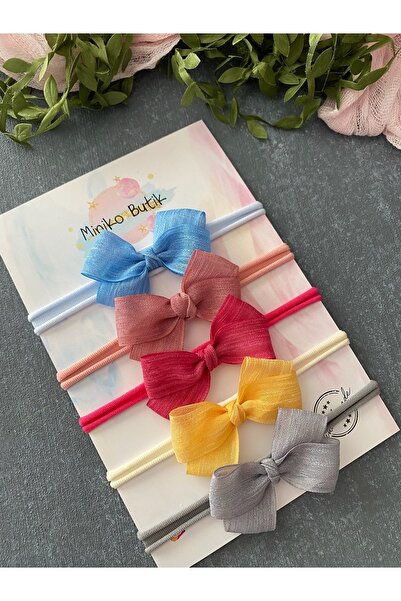 Tulle Bow Headband 5pcs