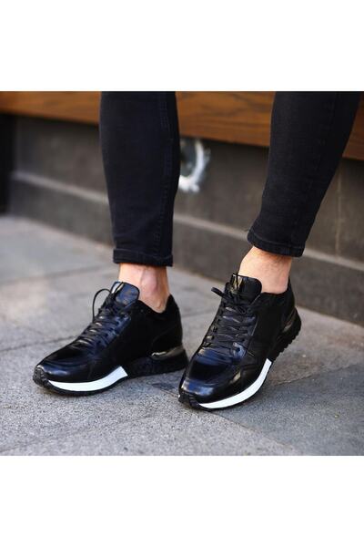 SailLakers - Hakiki Deri Siyah Erkek Casual Ayakkabı 101-2782-51555