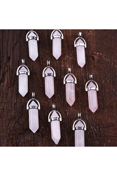 ZEHA COLLECTİON Pembe Kuvars Çivi Kolye