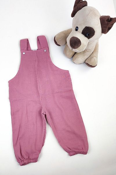 la mure baby 100% Cotton Muslin Baby / Kids Jumpsuit Oeko-tex Certified Strappy Jumpsuit