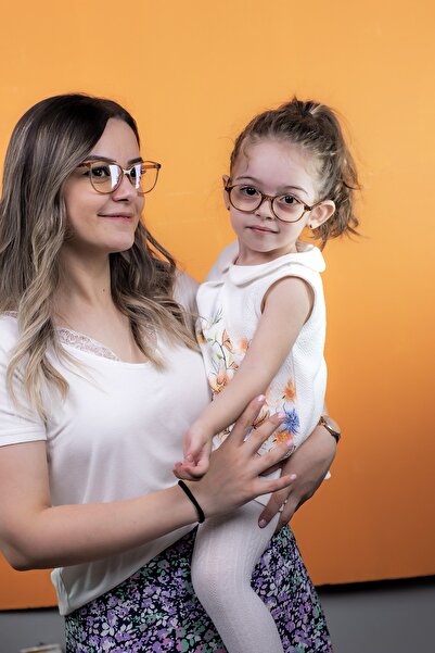 LUNOX Anne Kız Kombin Krem Ekran Gözlüğü