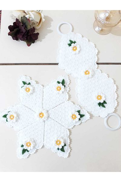 MİNAREKENT Snow Flower Handcrafted Dowry Fiber