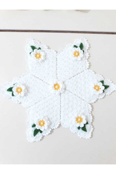 MİNAREKENT Snow Flower Handcrafted Dowry Fiber