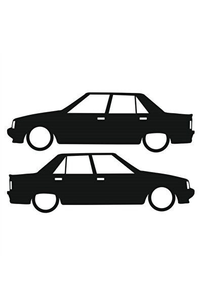 Oto Sticker Renault Brodway R9 Basık Kelebek Silüet Stickeri 2 Adet