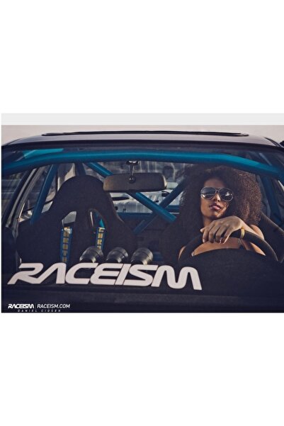 Oto Sticker Raceism Ön Cam Yazısı Araba Stickeri 59cm